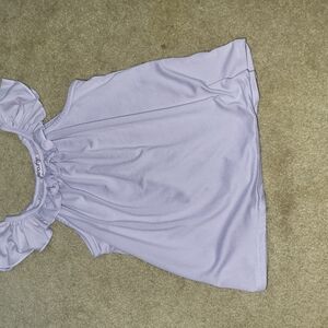 Lavender Ruffle Sleeve Top